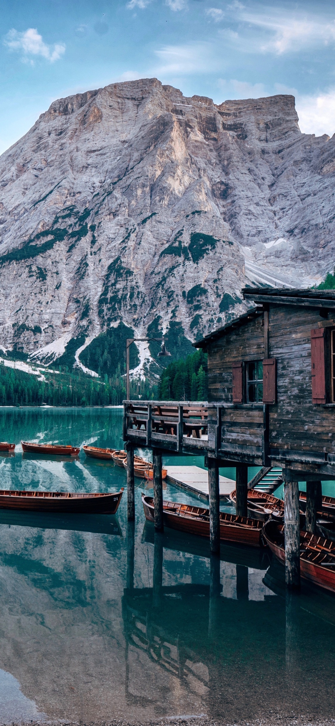 Dolomitas, Paisaje Natural, Montaña, Naturaleza, Reflexión. Wallpaper in 1125x2436 Resolution