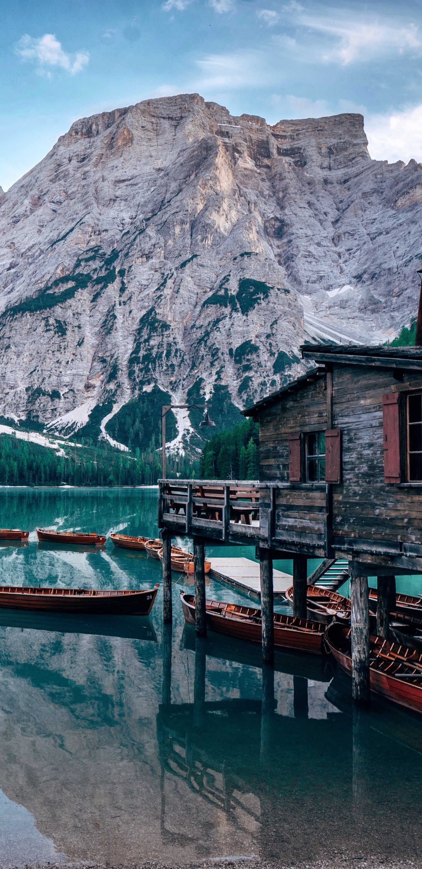 Dolomiten, Naturlandschaft, Natur, Reflexion, Bergigen Landschaftsformen. Wallpaper in 1440x2960 Resolution