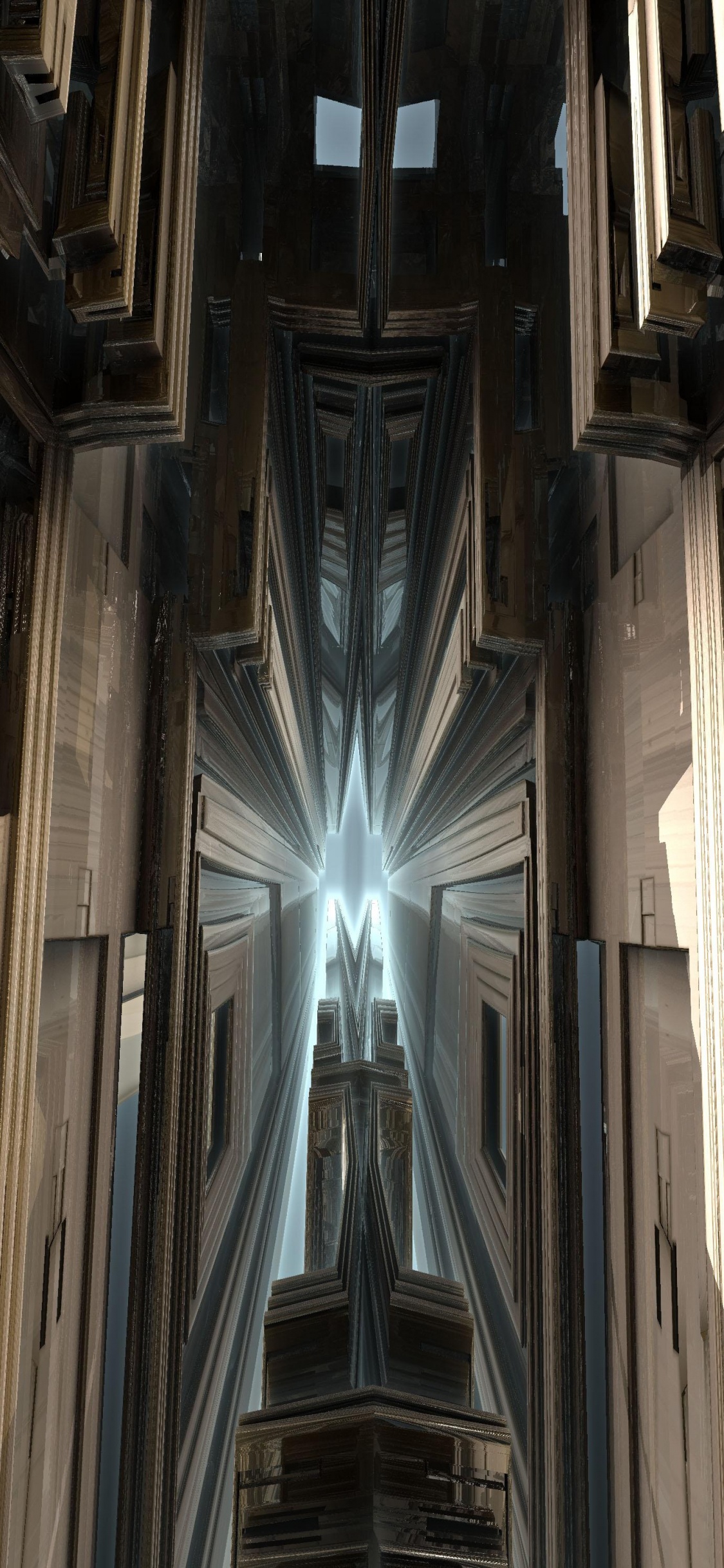 L'architecture Gothique, Bâtiment, Symétrie, Façade, Obscurité. Wallpaper in 1125x2436 Resolution