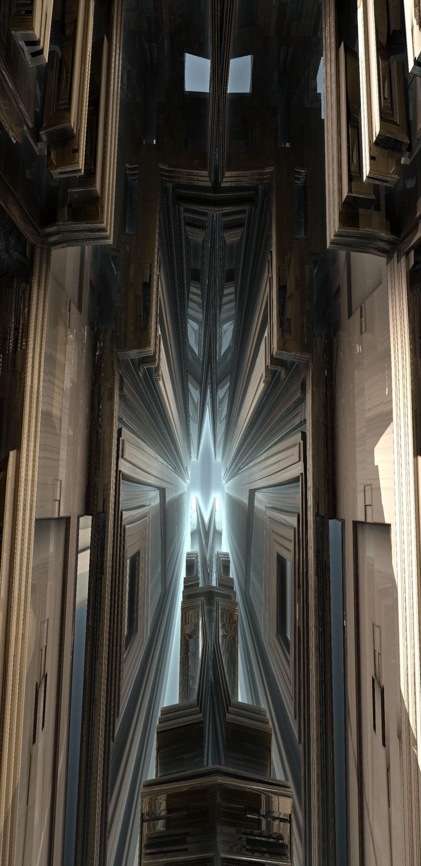 L'architecture Gothique, Bâtiment, Symétrie, Façade, Obscurité. Wallpaper in 1440x2960 Resolution