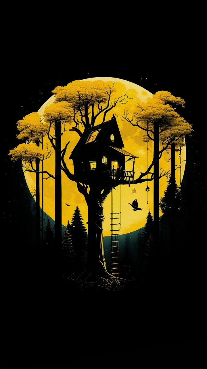 艺术, 木本植物, 草, 树枝, 和阴影的色彩 壁纸 720x1280 允许