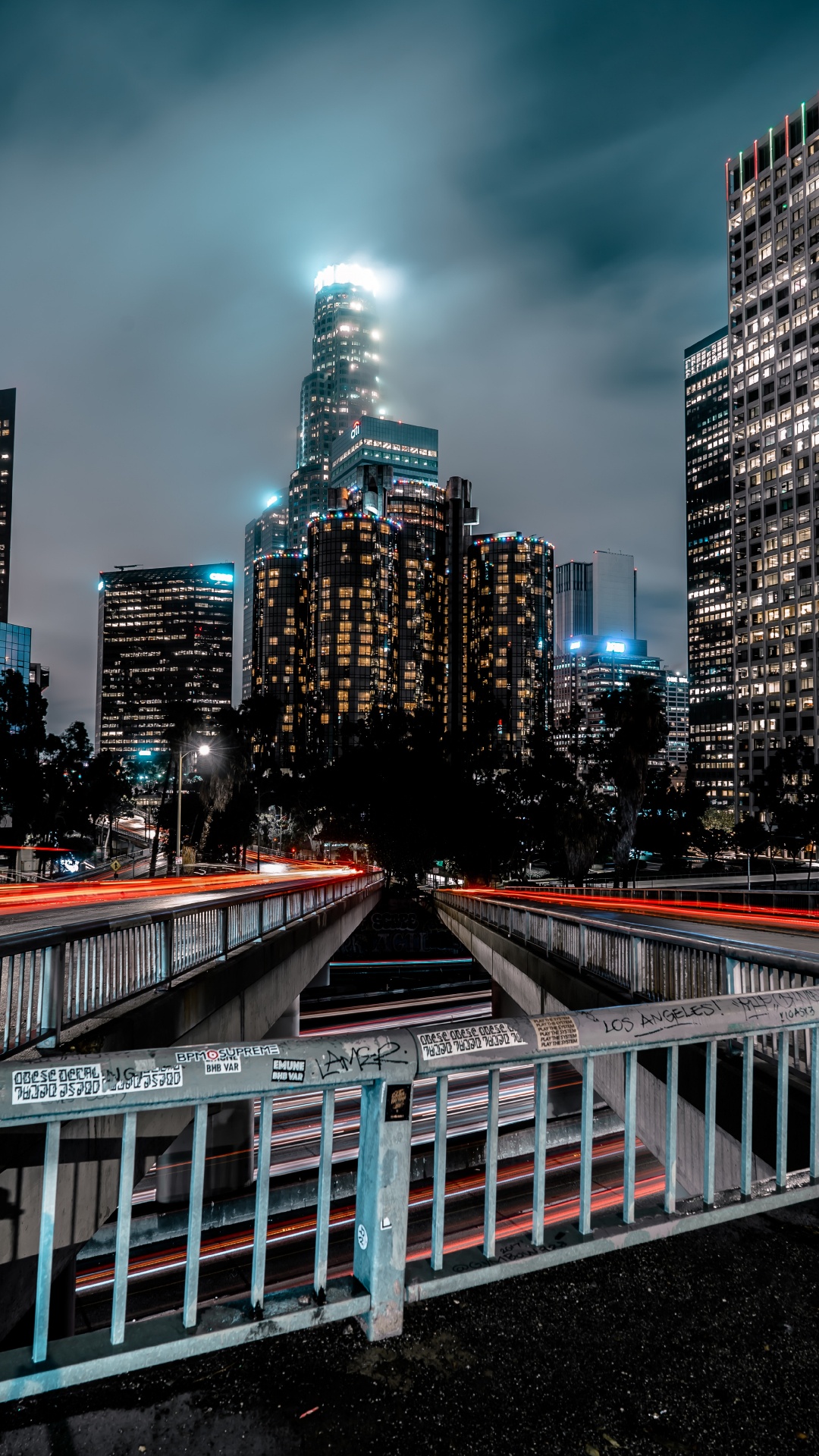 City Buildings During Night Time. Wallpaper in 1080x1920 Resolution