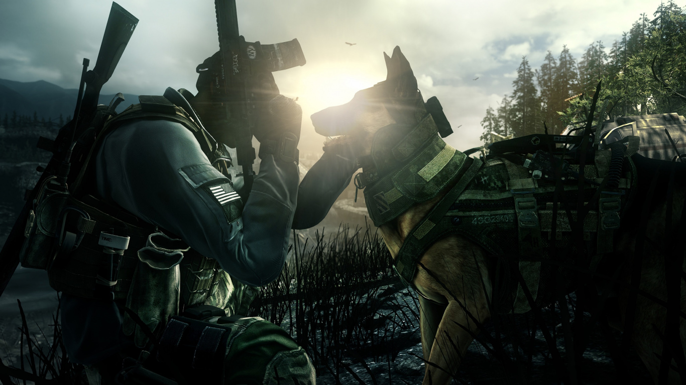 Call of Duty Ghosts, Infinity Ward, Activision, Shooter-Spiel, Pc-Spiel. Wallpaper in 1366x768 Resolution