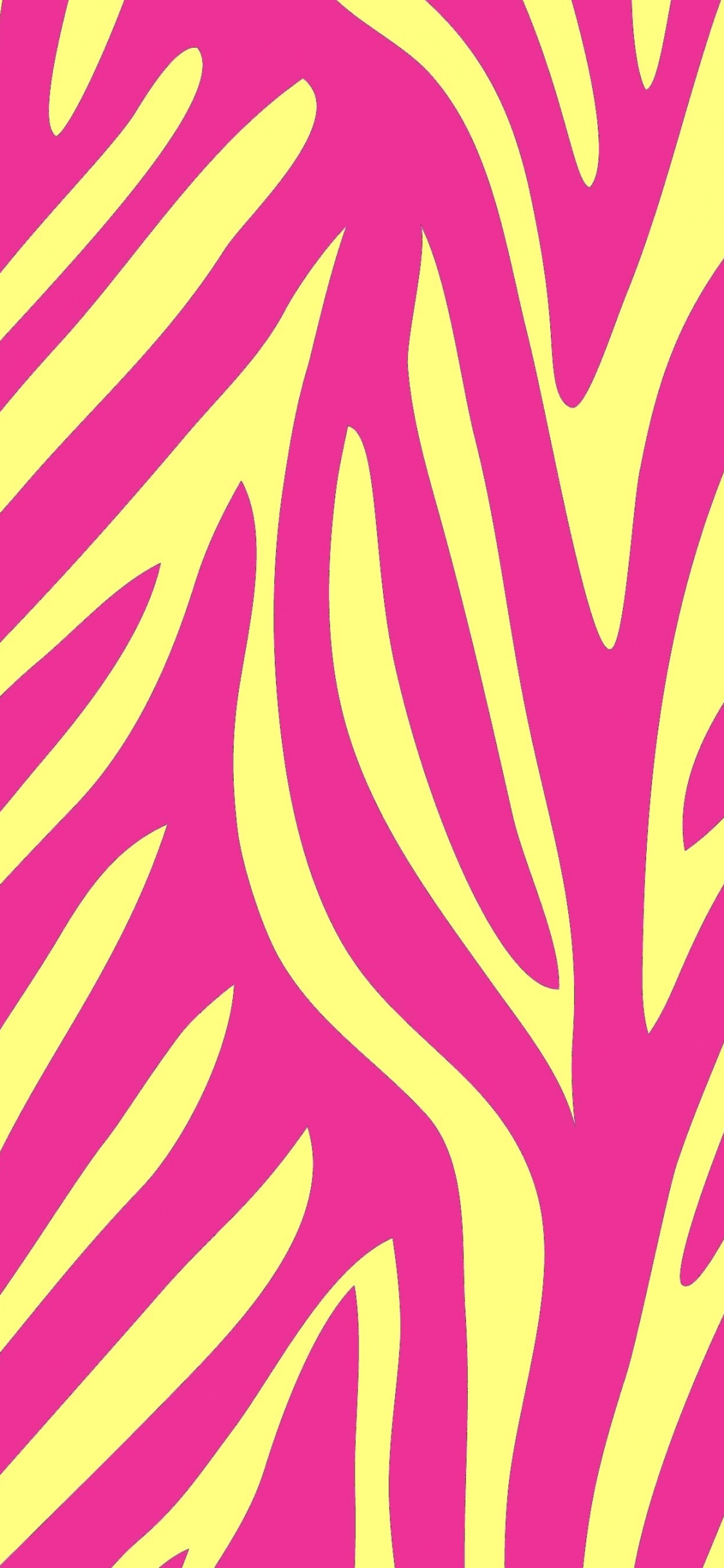 Yellow and White Zebra Pattern. Wallpaper in 1125x2436 Resolution