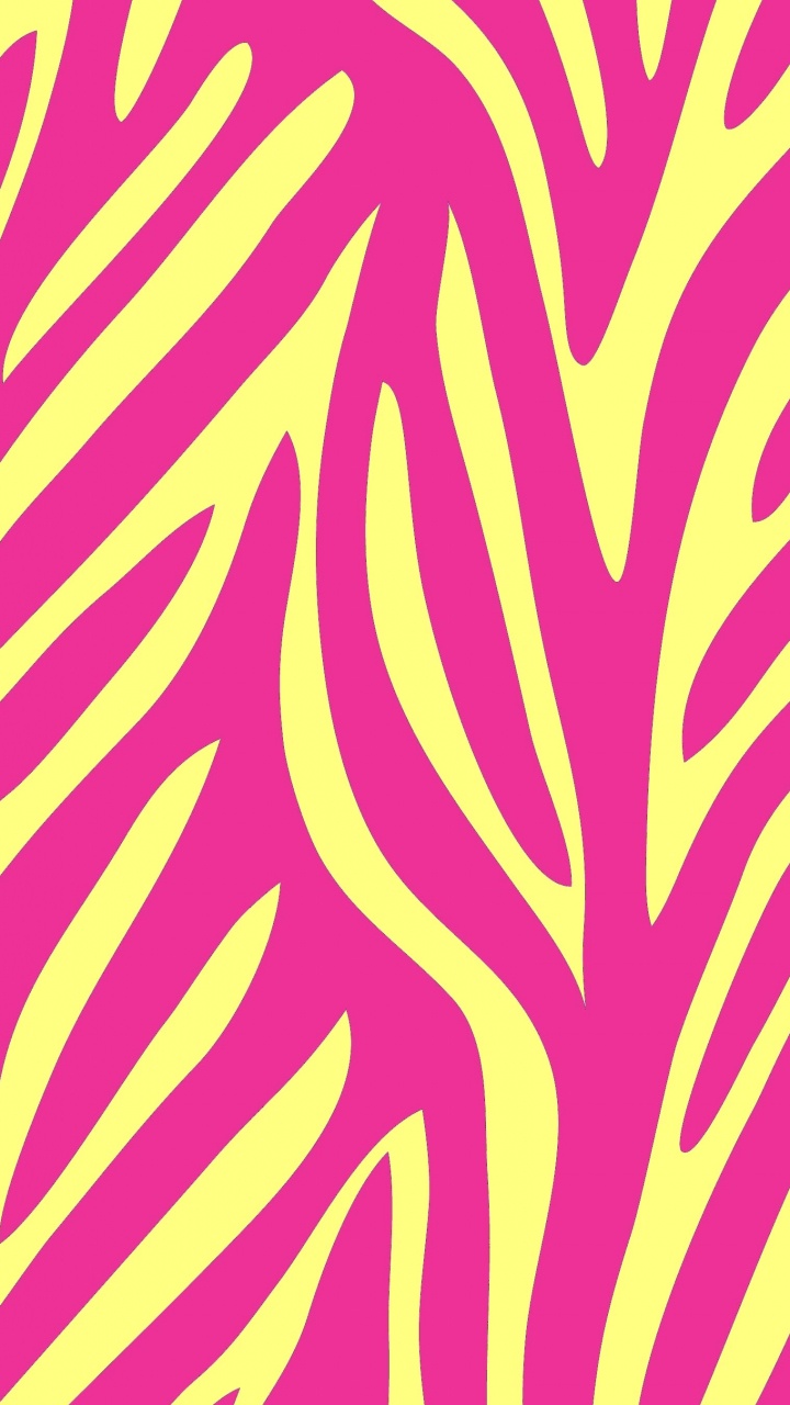 Yellow and White Zebra Pattern. Wallpaper in 720x1280 Resolution