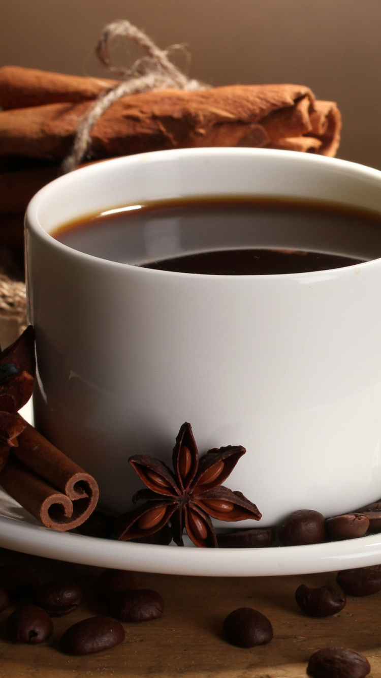 Weiße Keramiktasse Auf Weißer Keramikuntertasse. Wallpaper in 750x1334 Resolution