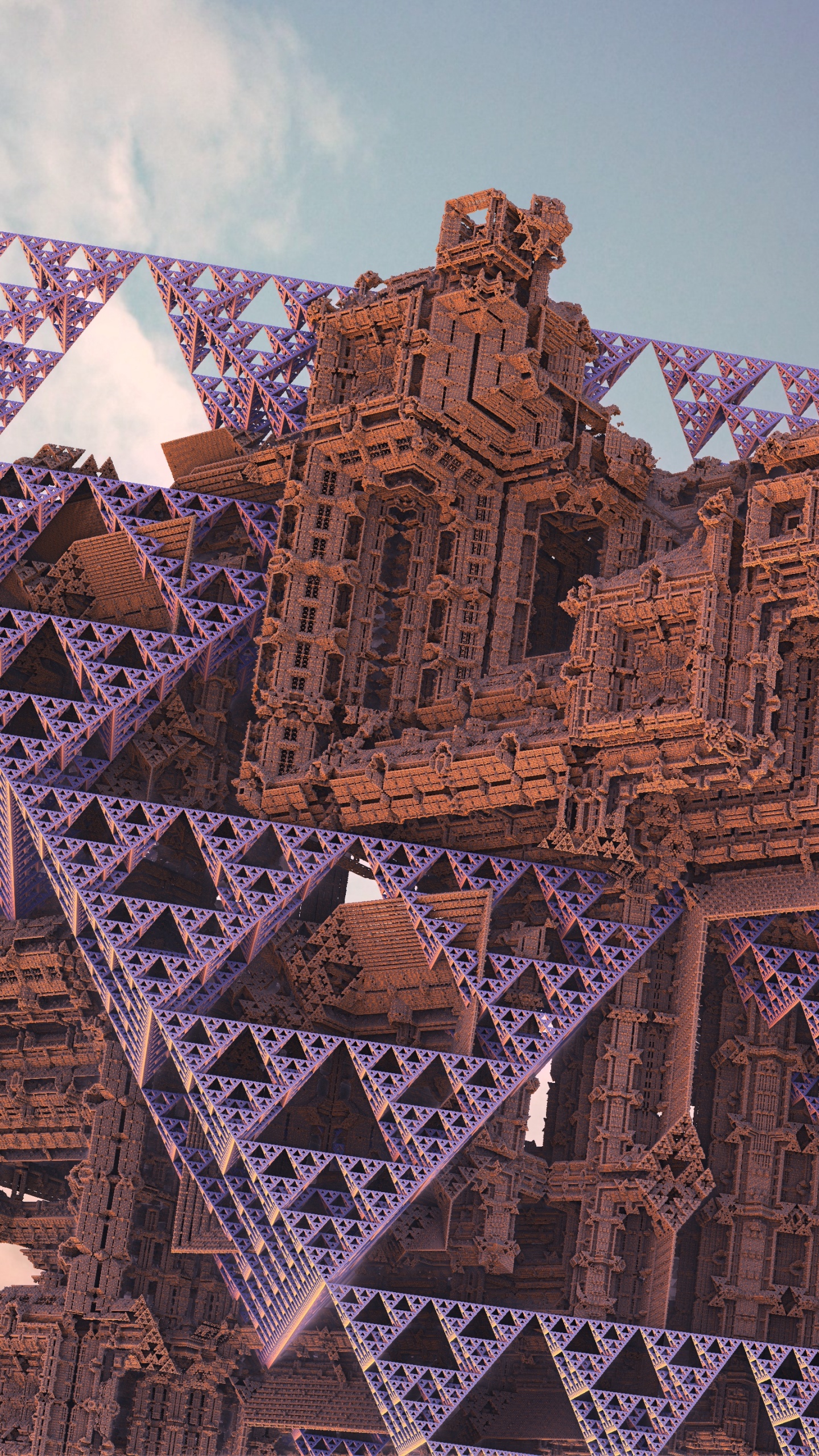 Bâtiment, Purple, Design Urbain, Triangle, Façade. Wallpaper in 1440x2560 Resolution