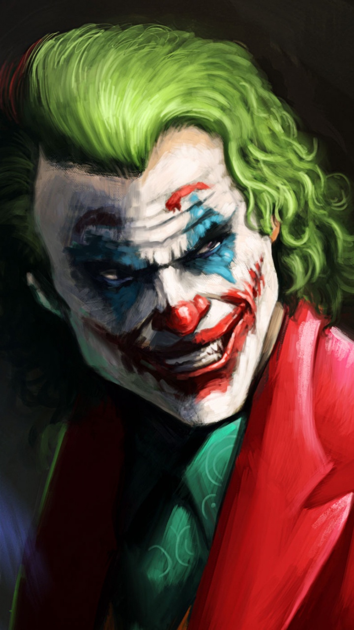 Man in Red Suit Jacket With Green Hair. Wallpaper in 720x1280 Resolution