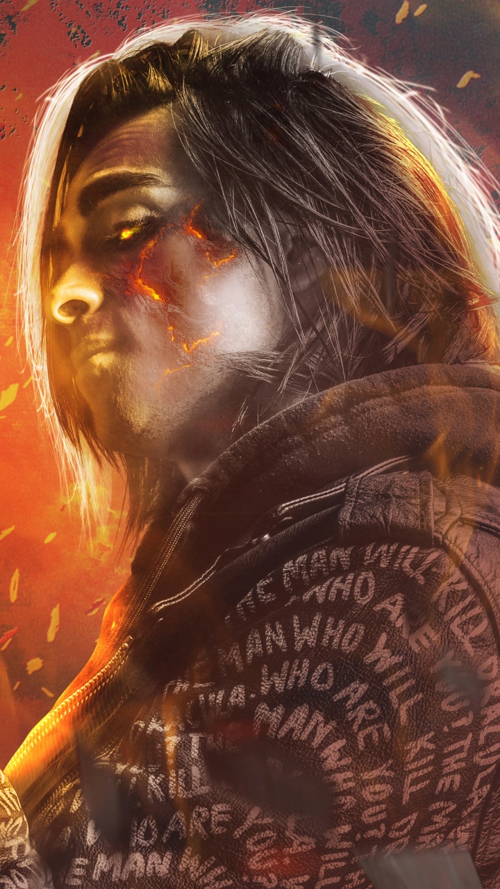 Mujer en Camisa Blanca y Negra Sosteniendo el Fuego. Wallpaper in 720x1280 Resolution