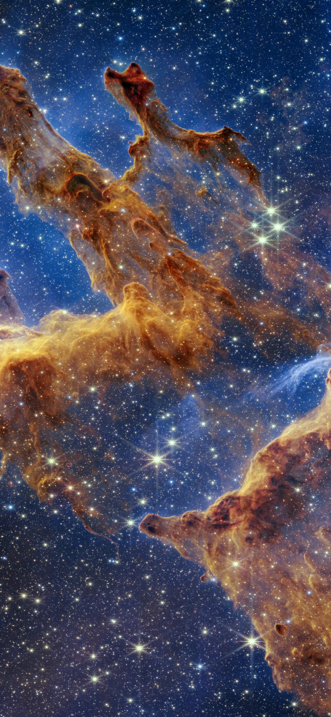 Telescopio Espacial James Webb, Pilares de la Creación, Espacio, la Astronomía, Universo. Wallpaper in 1125x2436 Resolution