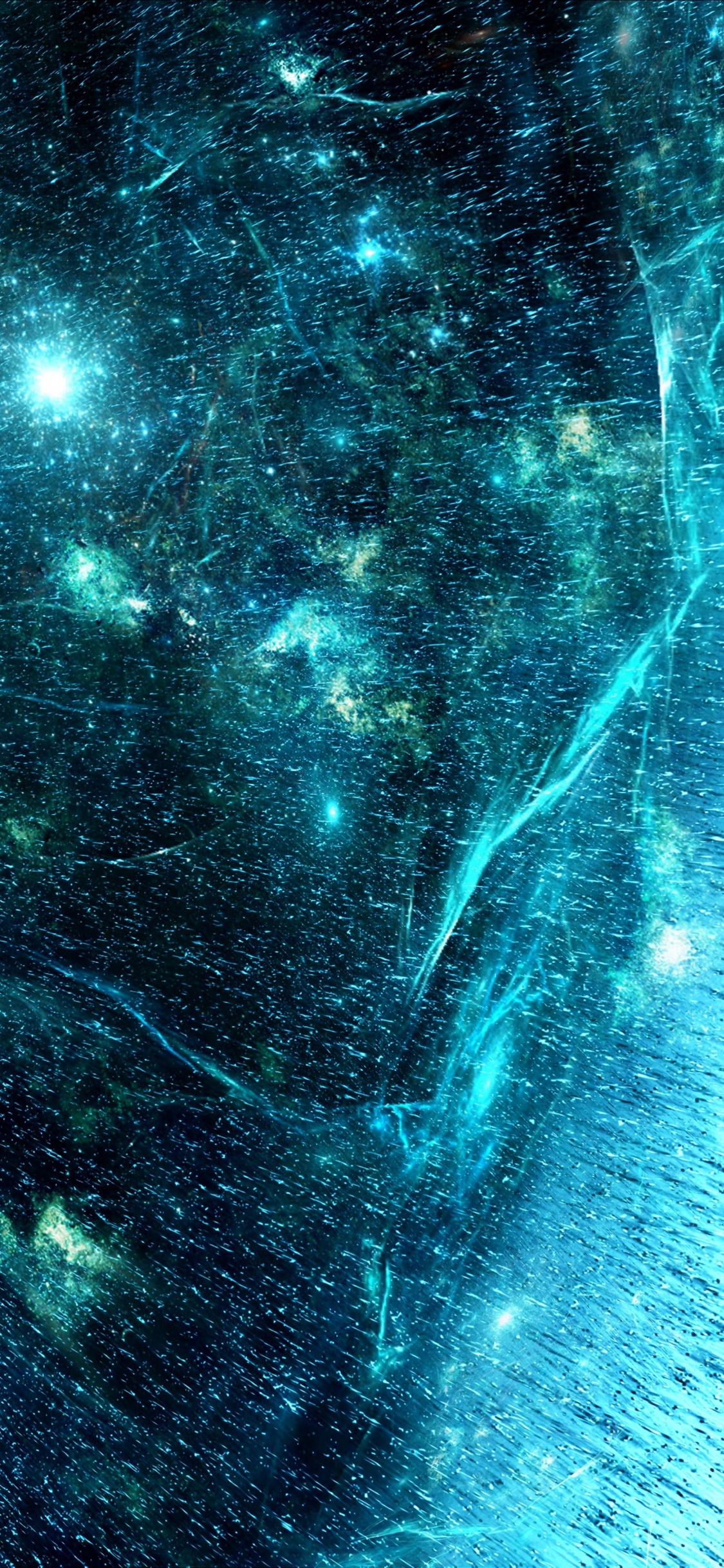 Peinture Abstraite Bleue et Blanche. Wallpaper in 1125x2436 Resolution