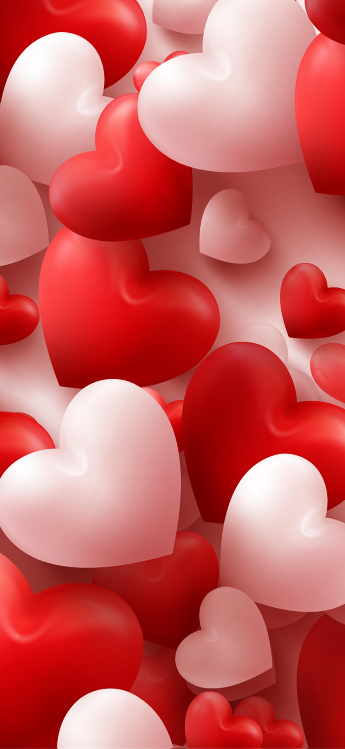 el Día de San Valentín, Coraz, Rojo, Amor, Rosa. Wallpaper in 1125x2436 Resolution