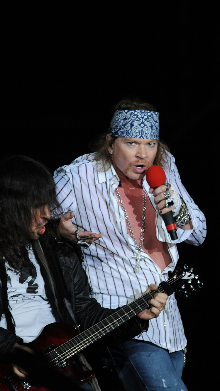 吉他手, 音乐会, 吉他, Axl Rose, 不在这一辈子旅游 壁纸 750x1334 允许