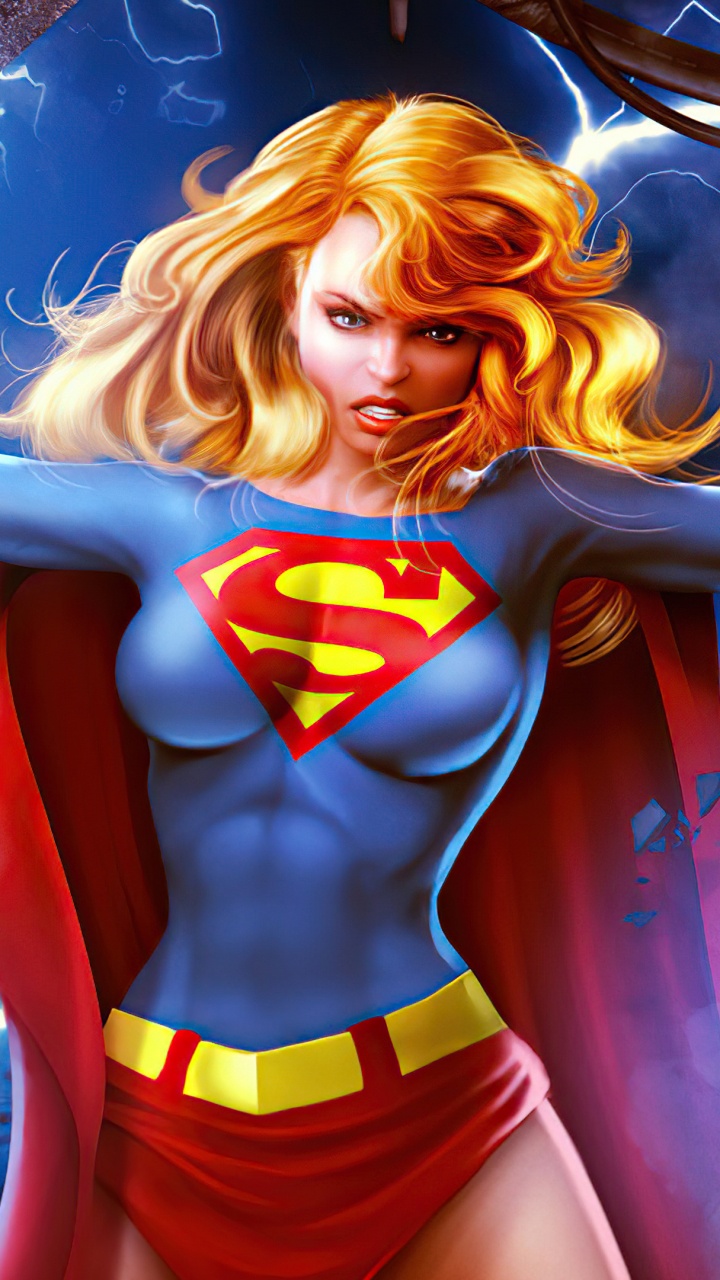 Supergirl, Wonder Woman, Superhero, dc Comics, Justice League. Wallpaper in 720x1280 Resolution