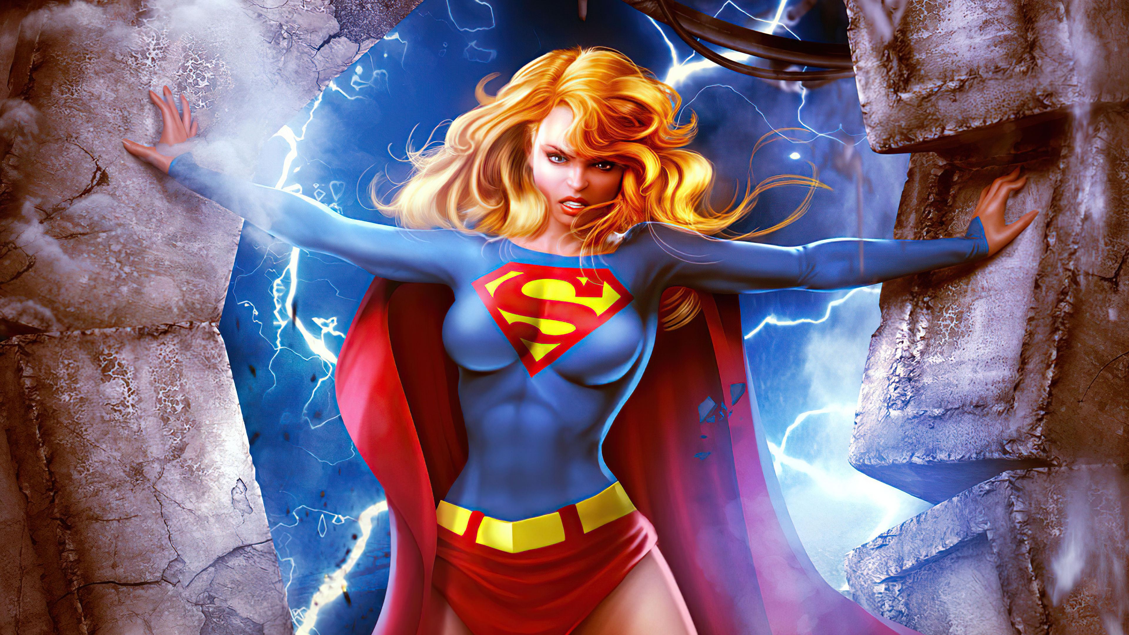 Supergirl, Wonder Woman, Superhero, dc Comics, La Ligue De Justice. Wallpaper in 3840x2160 Resolution