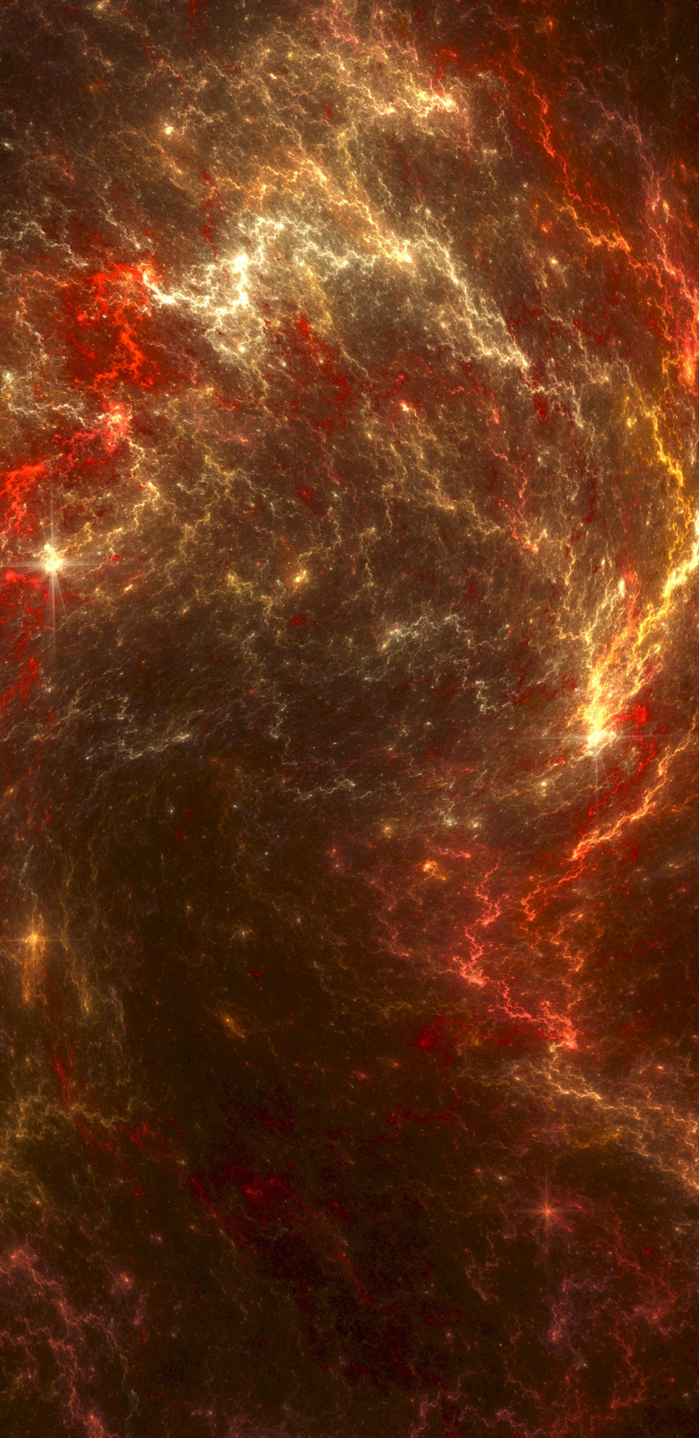 分形, 红色的, 天文学对象, 外层空间, 宇宙 壁纸 1440x2960 允许