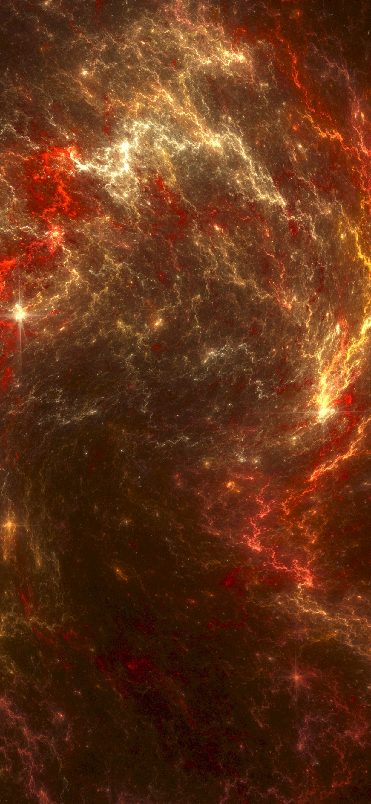 Red and Black Galaxy Illustration. Wallpaper in 1242x2688 Resolution