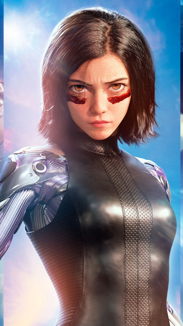 Alita Battle Angel Fortsetzung, James Cameron, Robert Rodriguez, Rosa Salazar, Jai Courtney. Wallpaper in 750x1334 Resolution