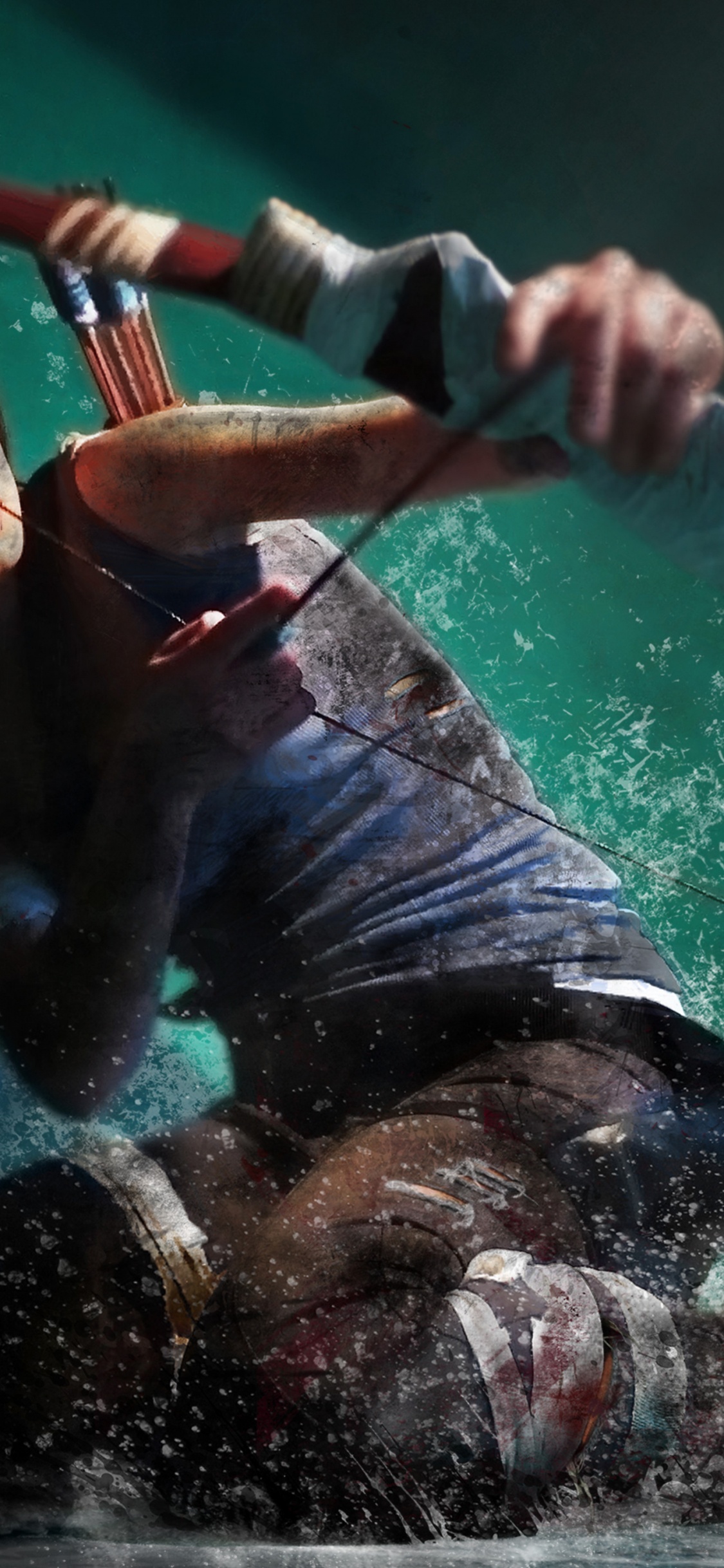 Lara Croft, Rise of The Tomb Raider, Hair, Water, Microphone. Wallpaper in 1125x2436 Resolution