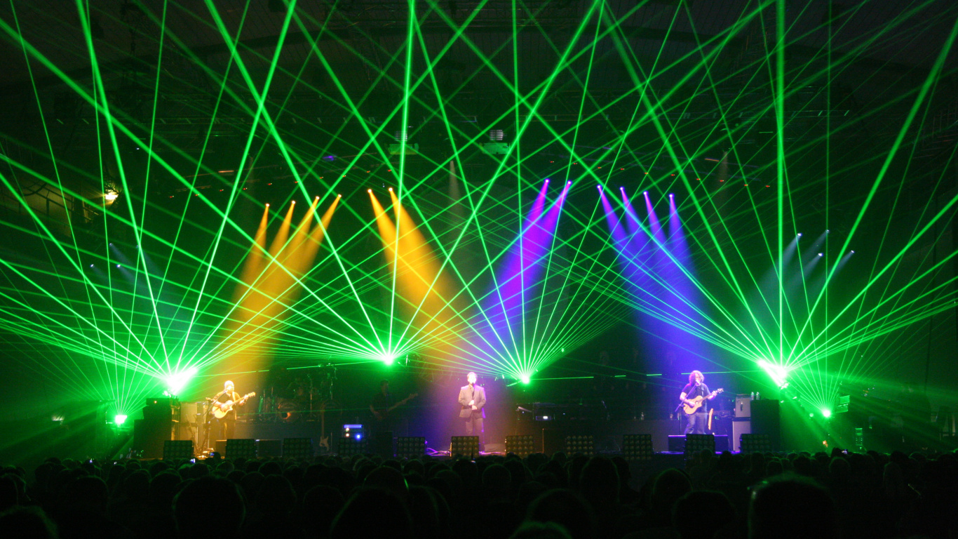 Pink Floyd, The Australian Pink Floyd Show, Konzert, Gr, Licht. Wallpaper in 1366x768 Resolution