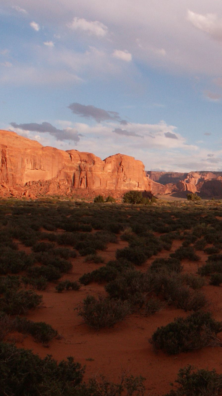 Formation de Roche Brune Sous Des Nuages Blancs Pendant la Journée. Wallpaper in 750x1334 Resolution
