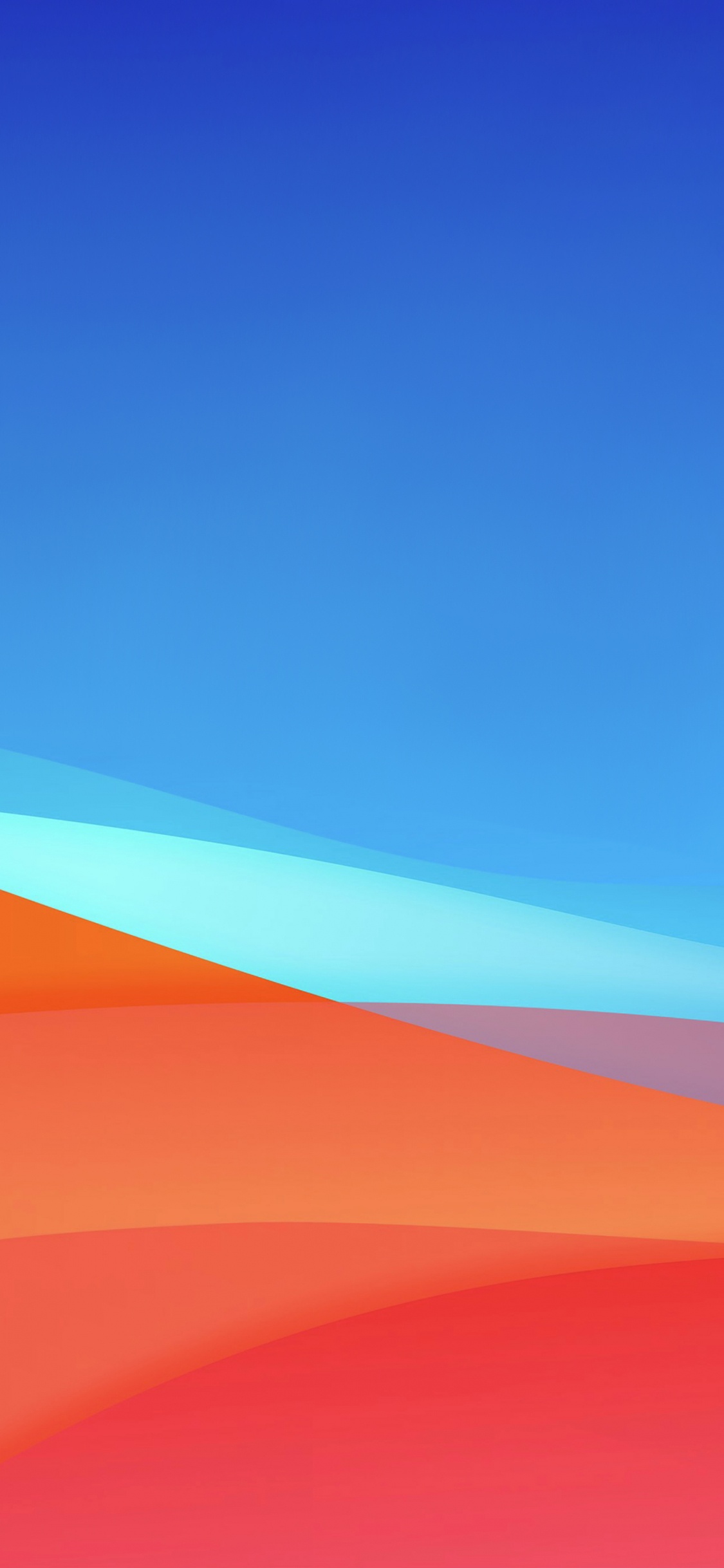 Azure, Rectangle, Pente, de Teintes et de Nuances, Horizon. Wallpaper in 1125x2436 Resolution
