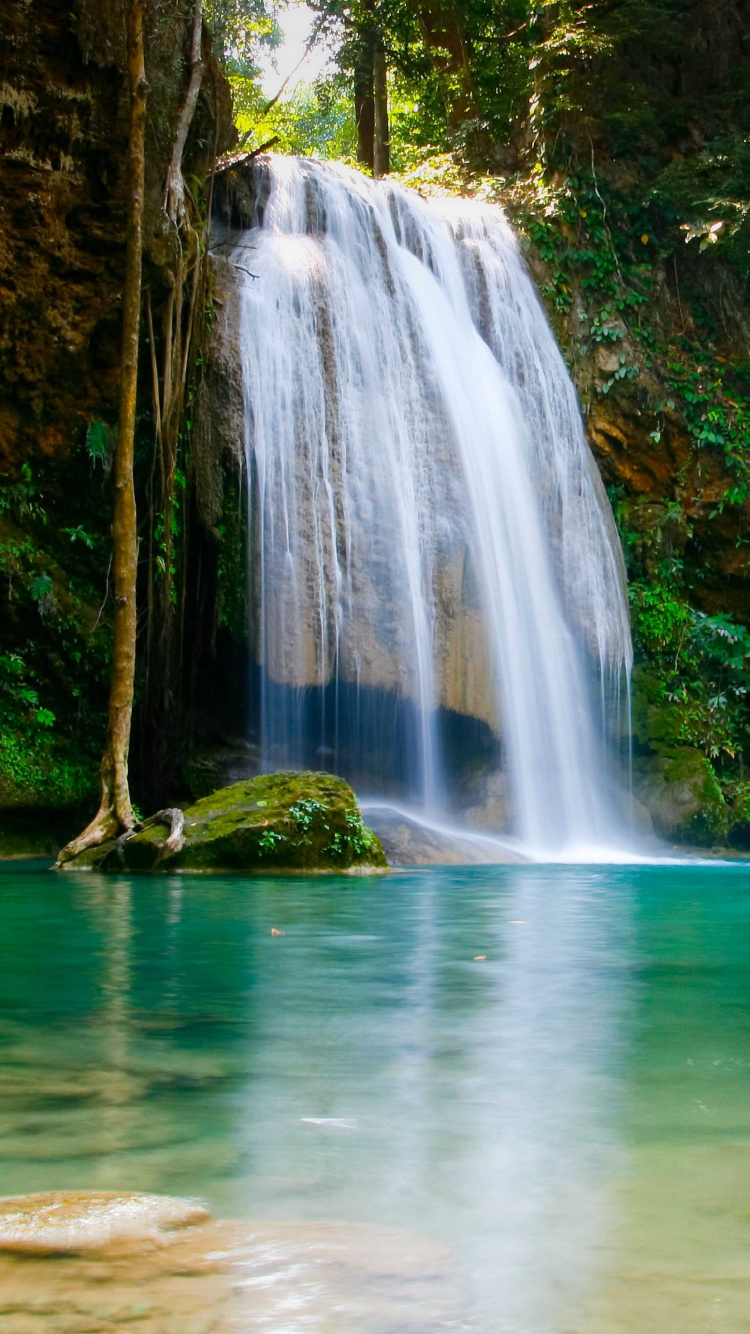 Cascada, Cuerpo de Agua, Los Recursos de Agua, Paisaje Natural, Naturaleza. Wallpaper in 750x1334 Resolution