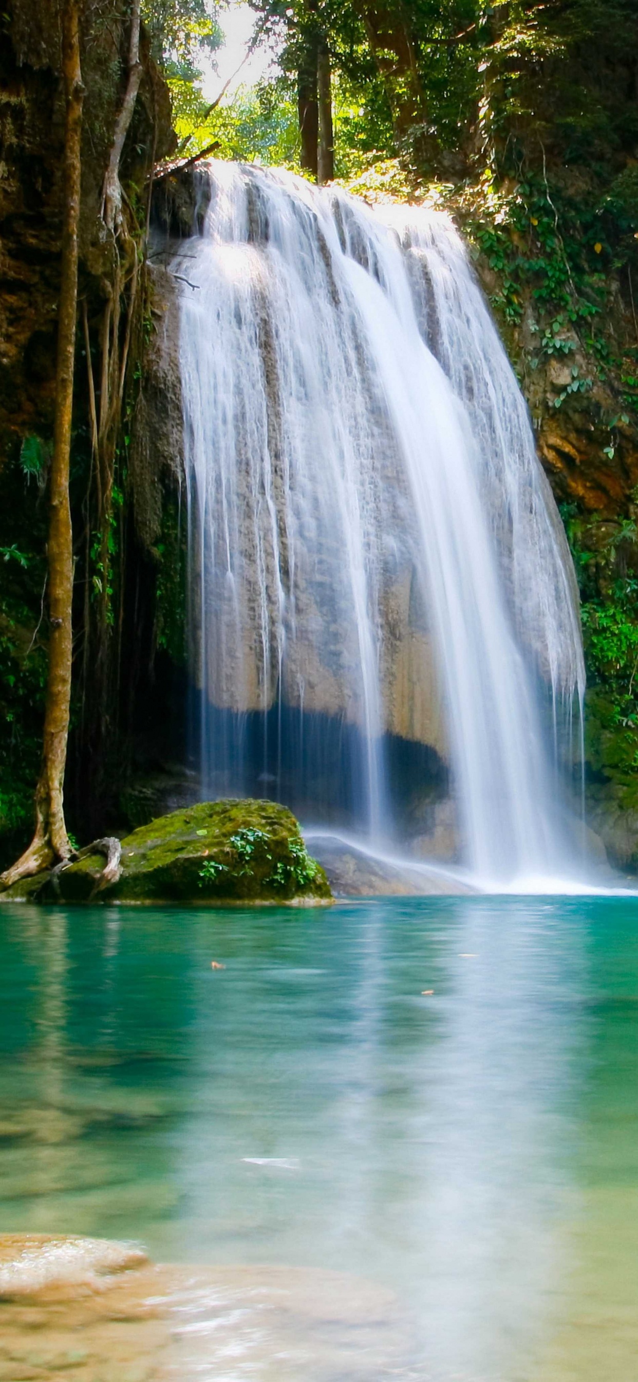 Wasserfall, Gewässer, Wasserressourcen, Naturlandschaft, Natur. Wallpaper in 1242x2688 Resolution