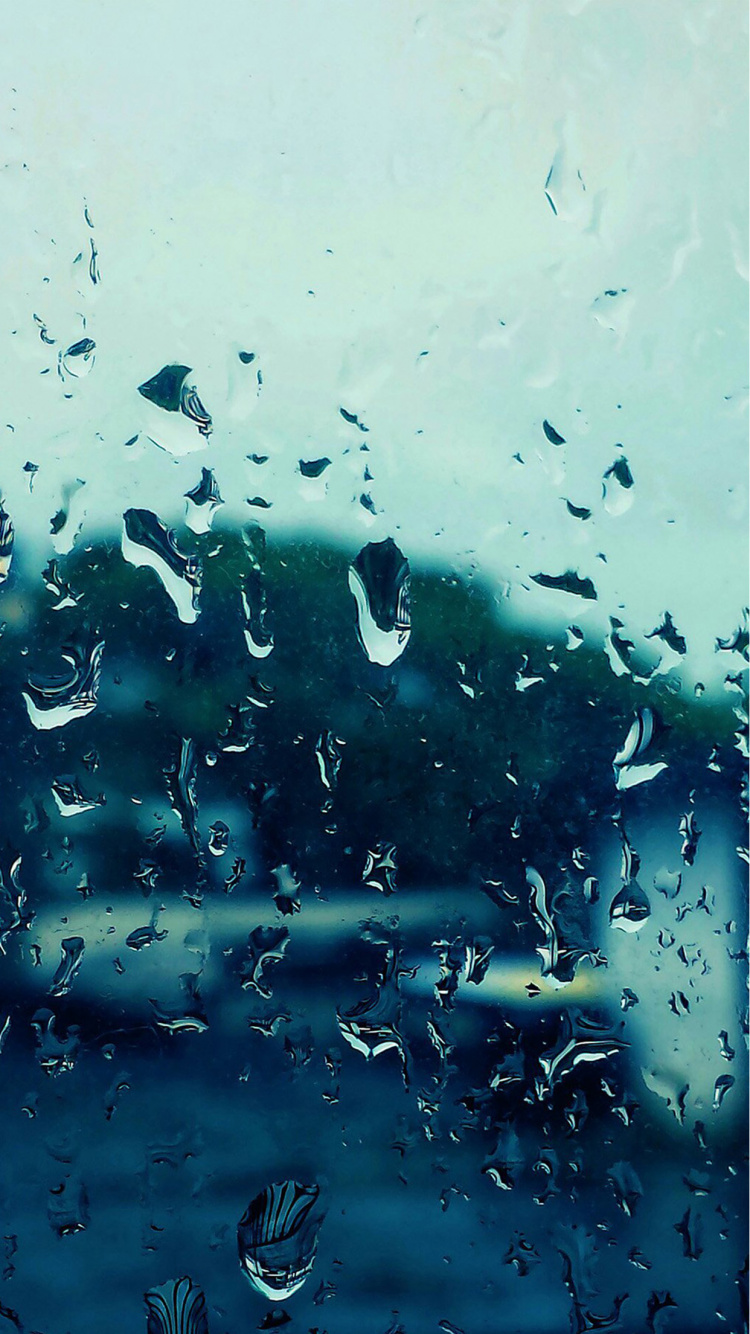 Gotas de Agua en el Panel de Vidrio. Wallpaper in 750x1334 Resolution