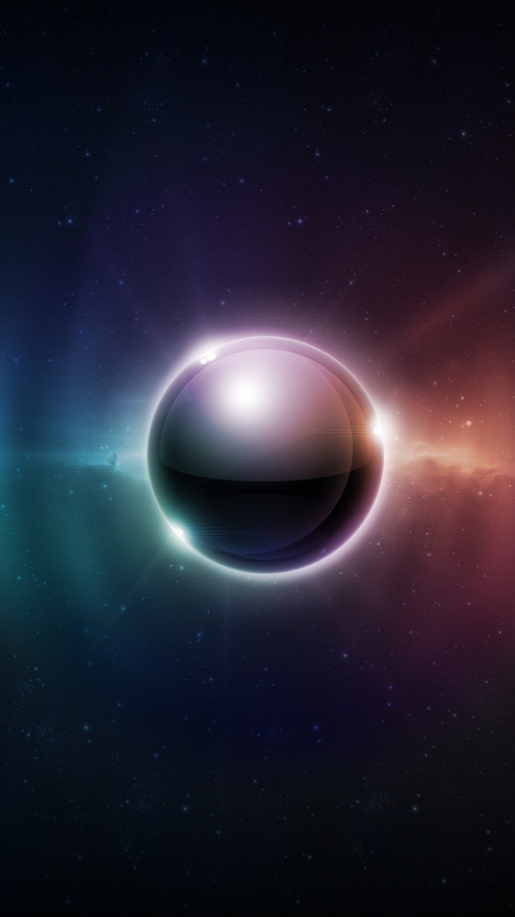 Blue and White Planet With Blue Sky. Wallpaper in 750x1334 Resolution