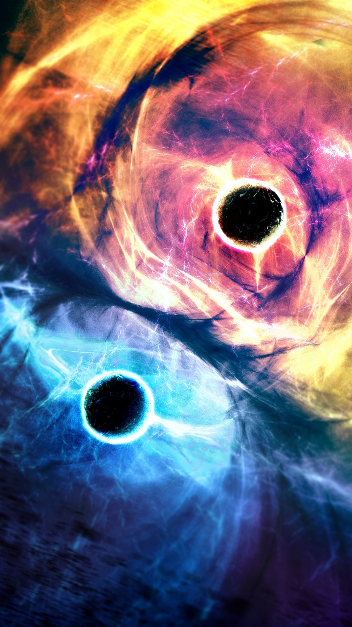 Peinture Abstraite Bleue et Blanche. Wallpaper in 720x1280 Resolution