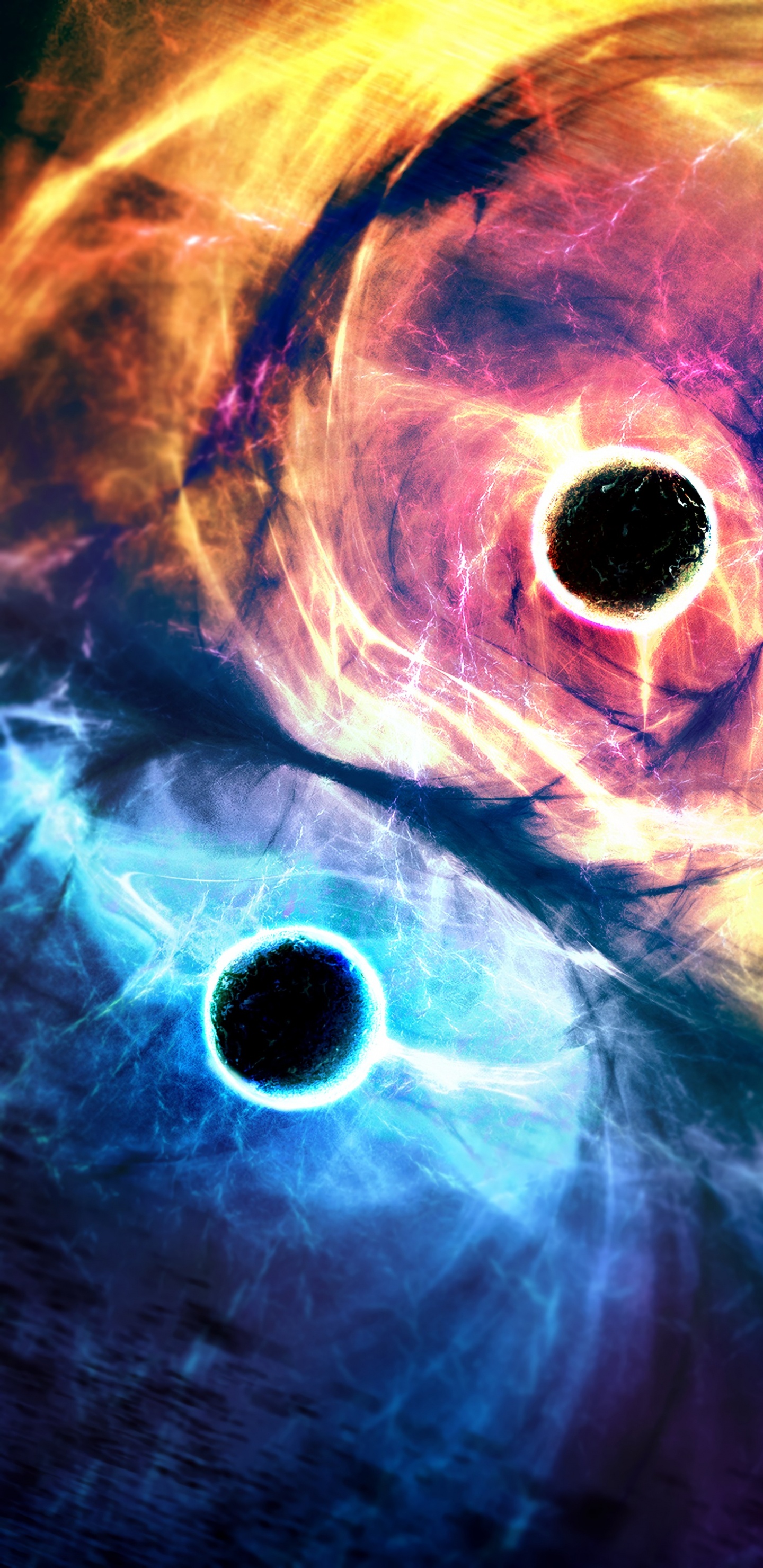 Pintura Abstracta Azul y Blanca. Wallpaper in 1440x2960 Resolution