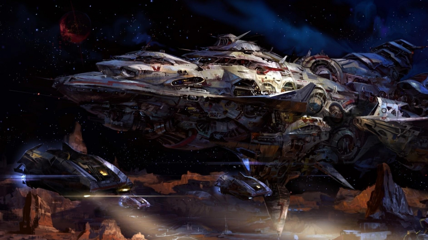 Abstrakte Schwarz-Weiß-Malerei. Wallpaper in 1366x768 Resolution