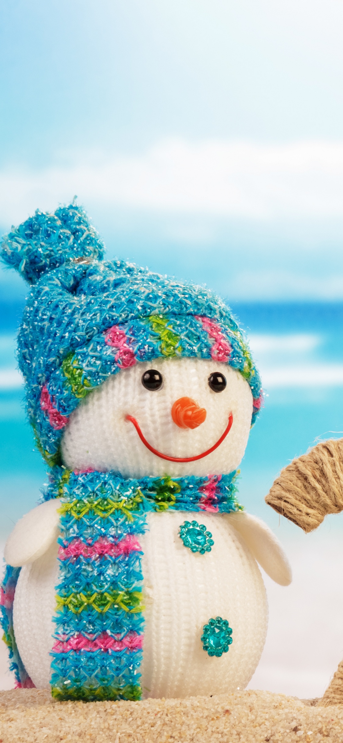 New Year, New Years Day, Snowman, Holiday, Vacation. Wallpaper in 1125x2436 Resolution