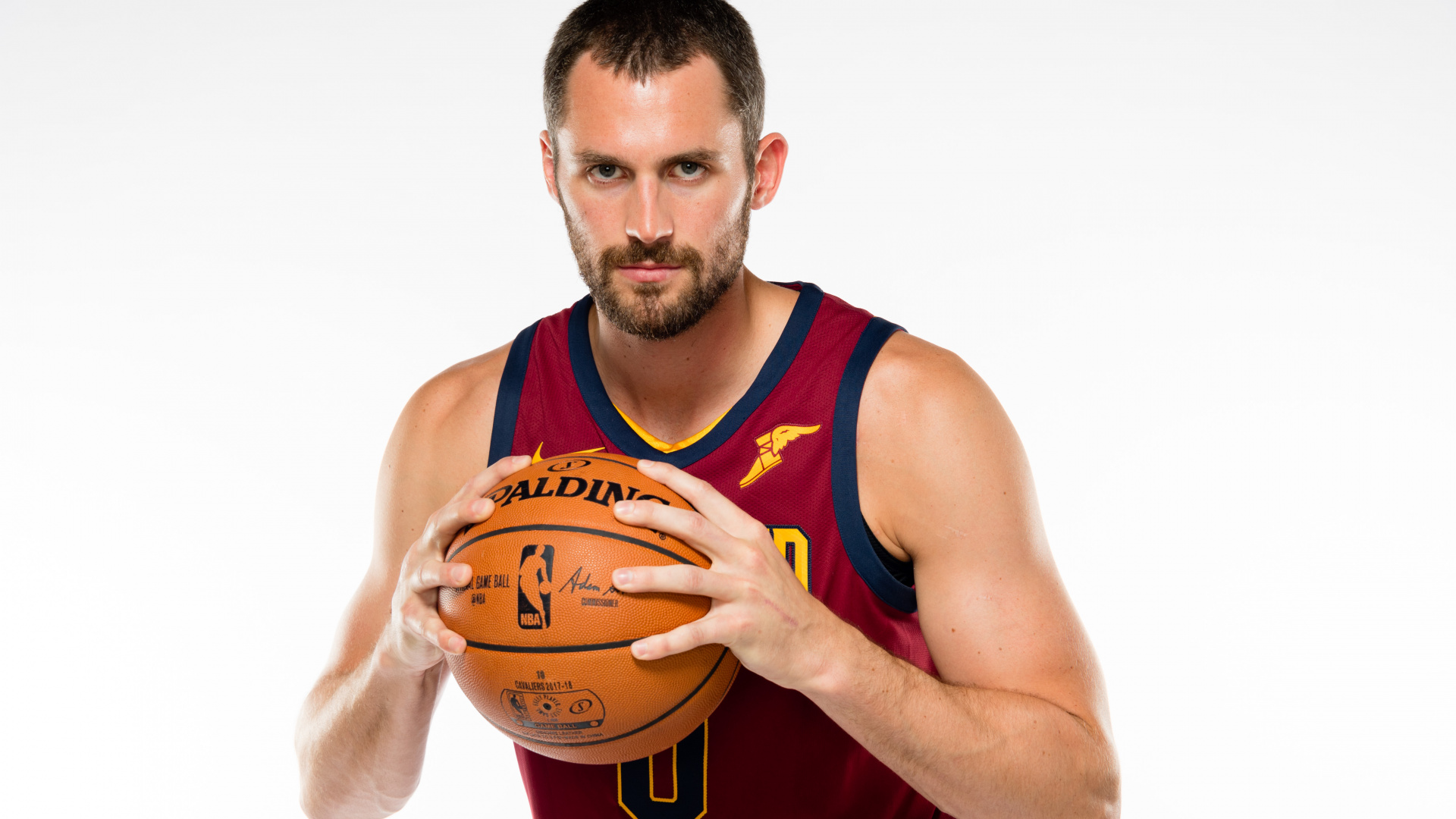 Mann im Roten Und Blauen Tanktop Mit Basketball. Wallpaper in 1920x1080 Resolution