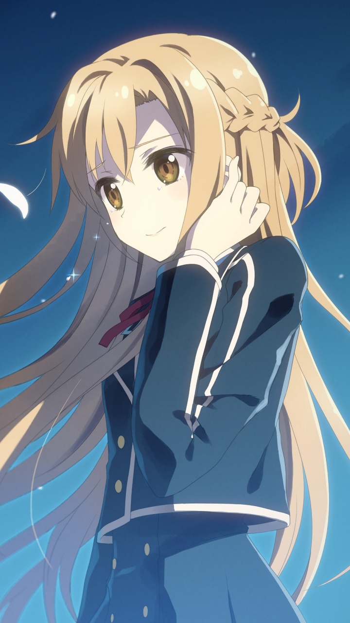 Blonde Haired Girl Anime Character. Wallpaper in 720x1280 Resolution