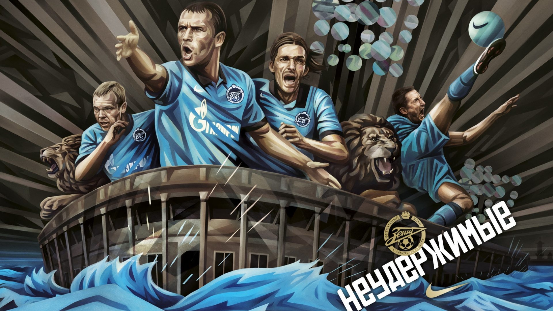 Groupe de Personnes Debout Sur Textile Bleu. Wallpaper in 1920x1080 Resolution