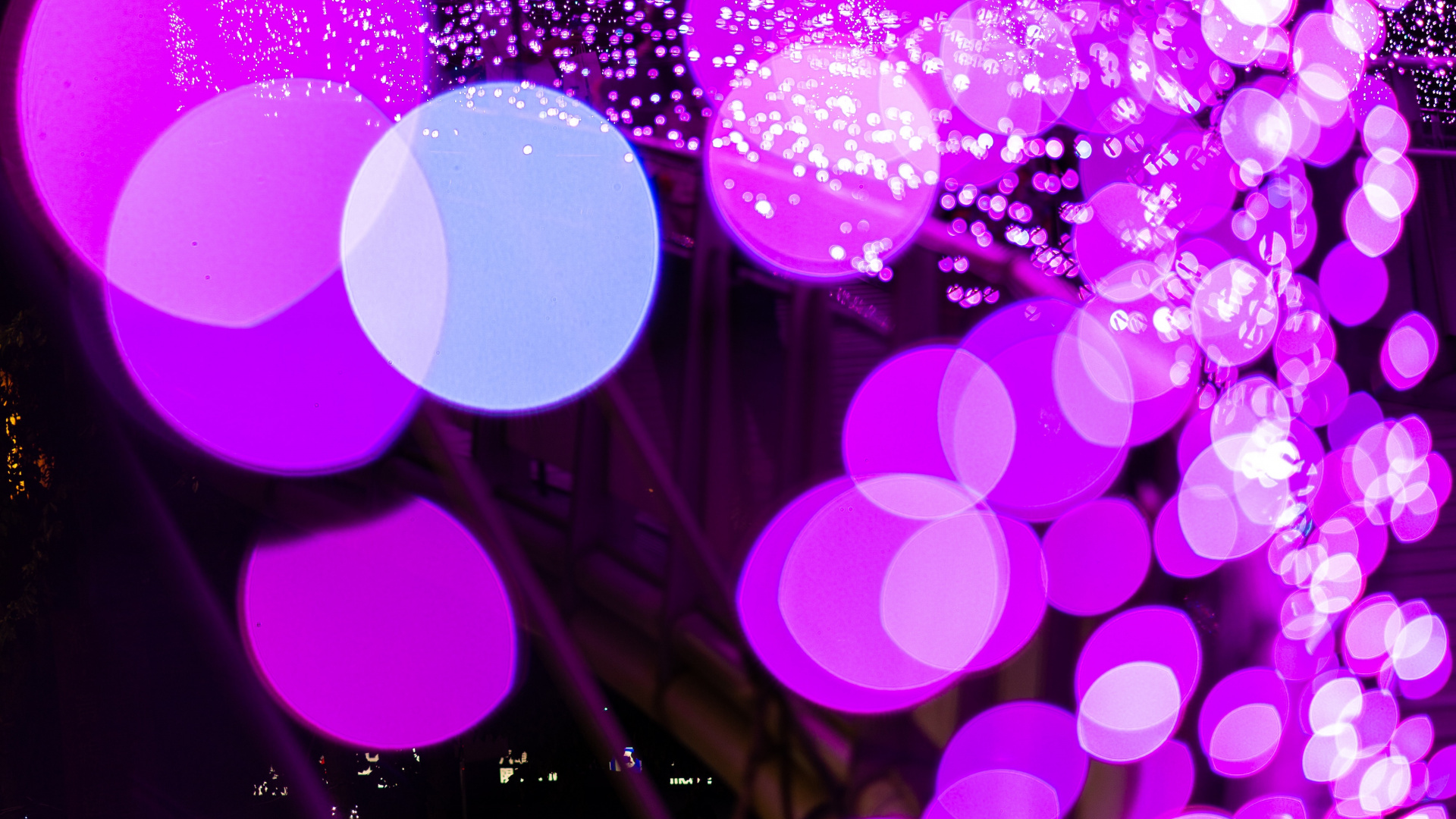 Bokeh de Luz Púrpura y Rosa. Wallpaper in 1920x1080 Resolution