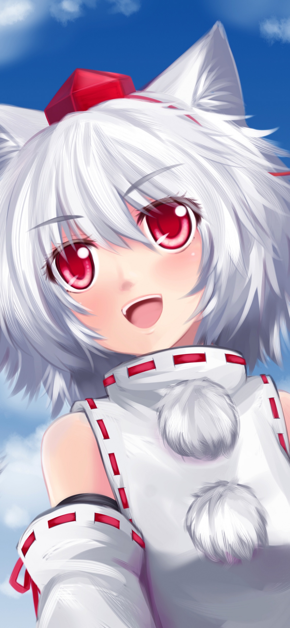 White Haired Male Anime Character. Wallpaper in 1125x2436 Resolution