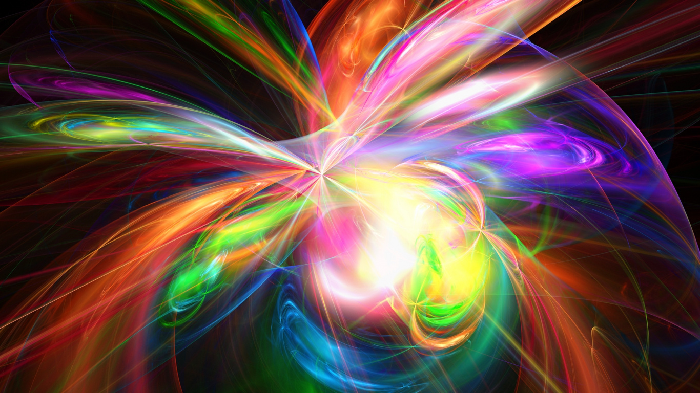 Green Red and Blue Light. Wallpaper in 1366x768 Resolution