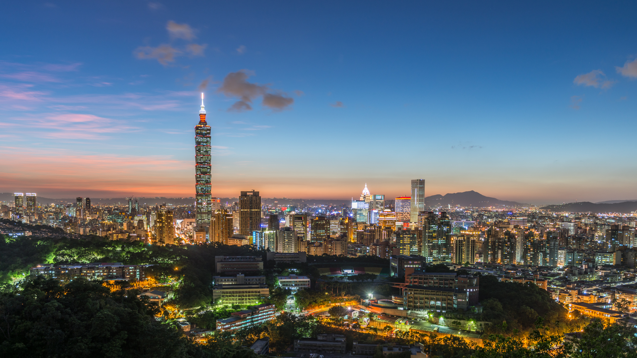 台北101, 城市, 城市景观, 里程碑, 大都会 壁纸 2560x1440 允许