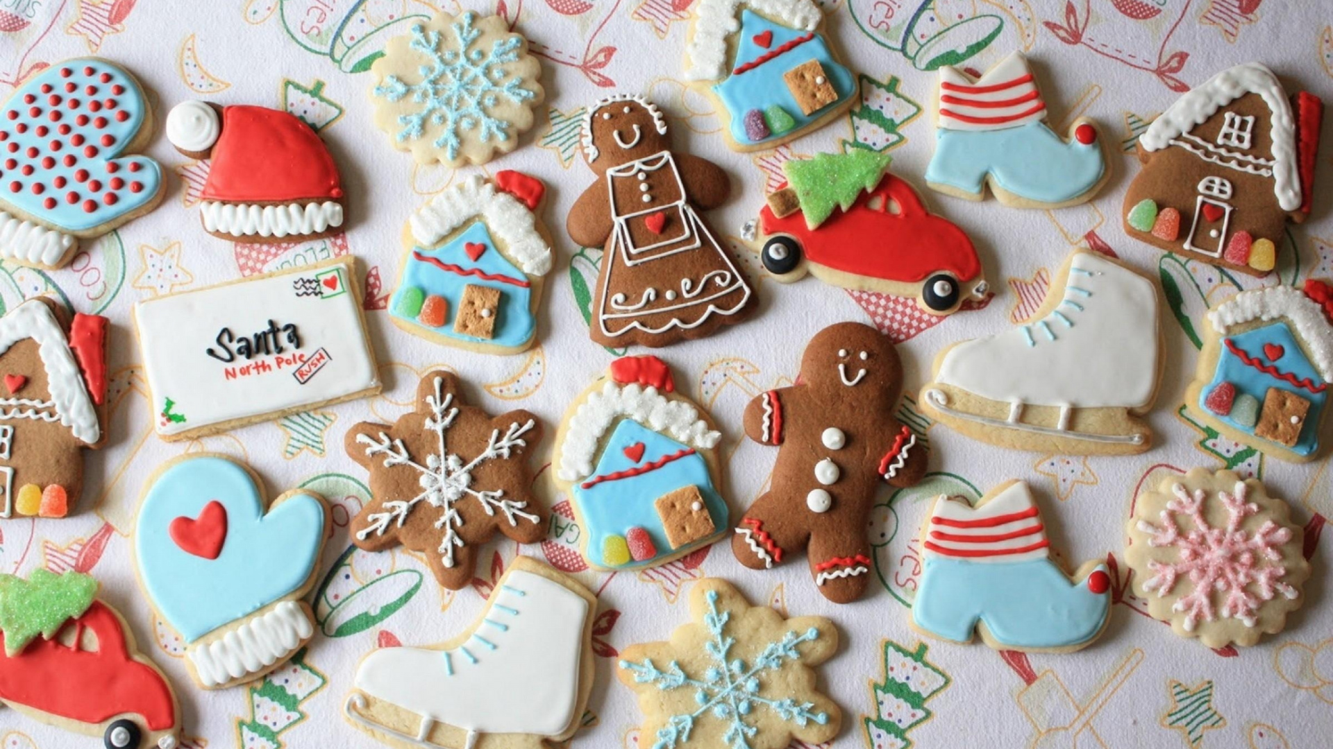 Christmas Cookie, Sugar Cookie, Kekse Und Cracker, Royal Icing, Lebkuchen. Wallpaper in 1920x1080 Resolution