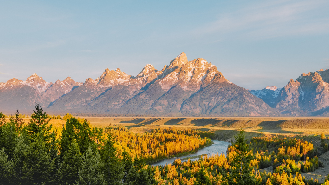 Grand Teton National Park, Grand Teton, Yellowstone National Park, Nationalpark, Park. Wallpaper in 1366x768 Resolution
