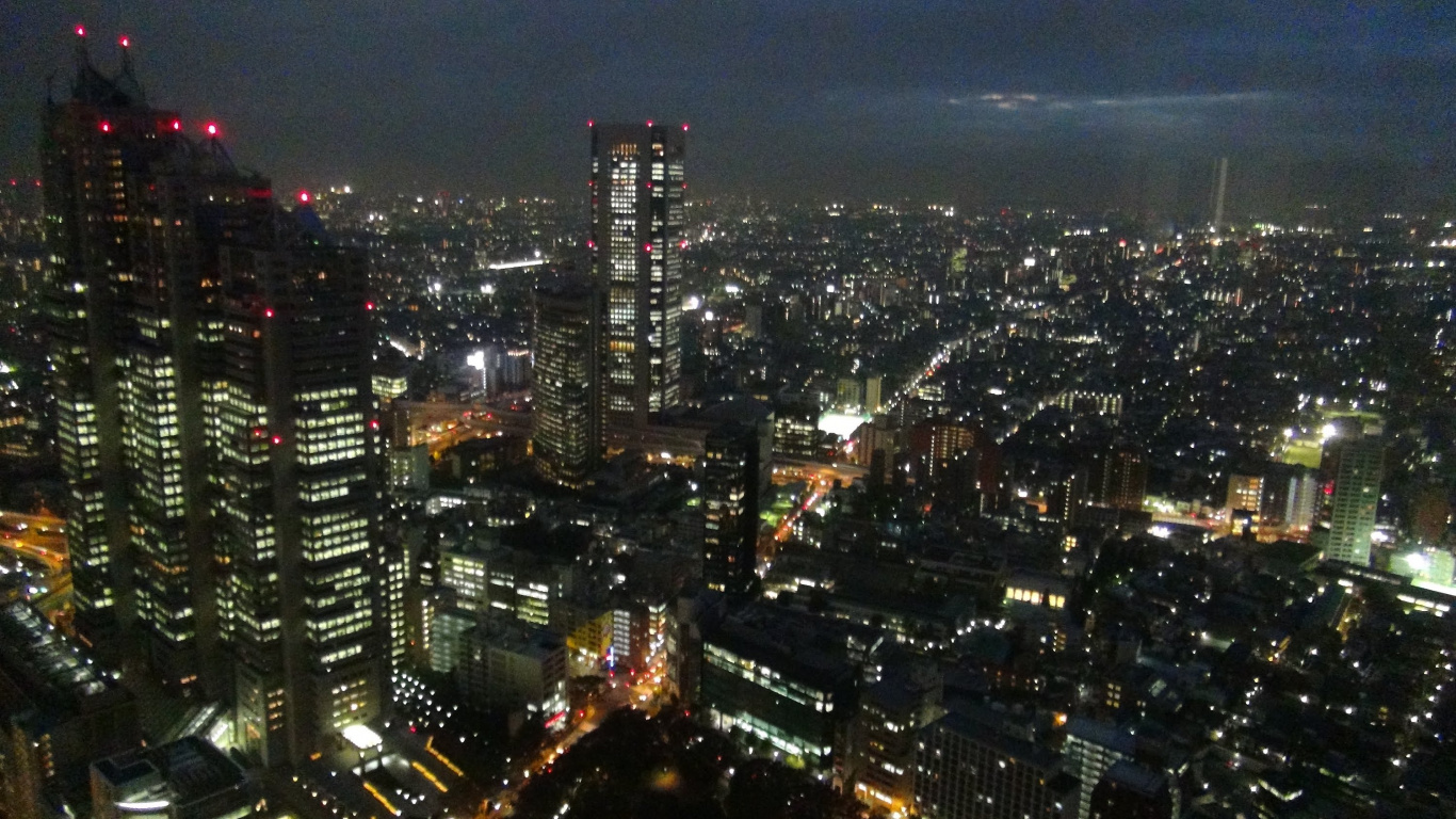 东京塔, 城市景观, 城市, 大都会, 天际线 壁纸 1366x768 允许