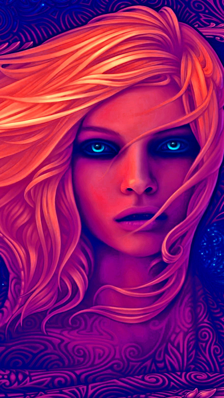 Art, Work of Art, Fantastic Art, Blue, Illustration. Wallpaper in 750x1334 Resolution