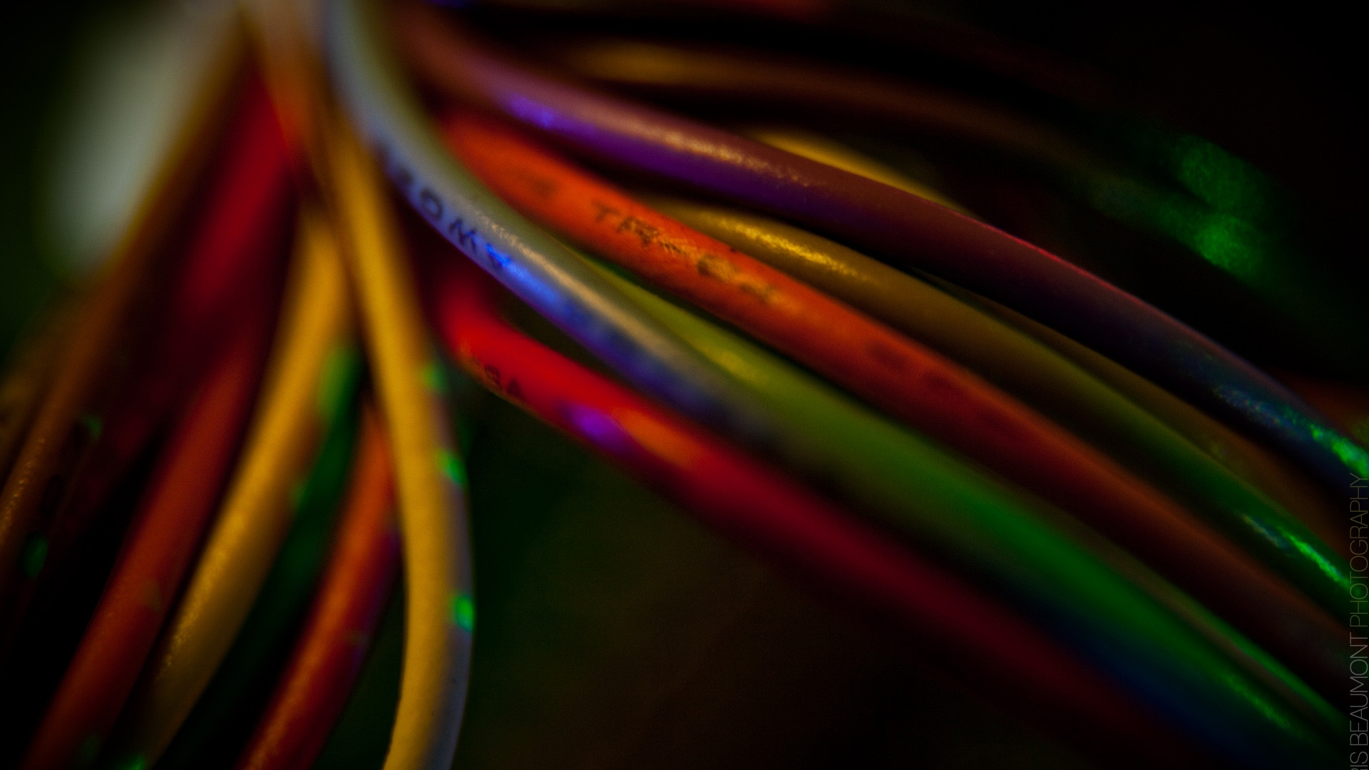 Red Yellow Green and Blue Coated Wires. Wallpaper in 1920x1080 Resolution
