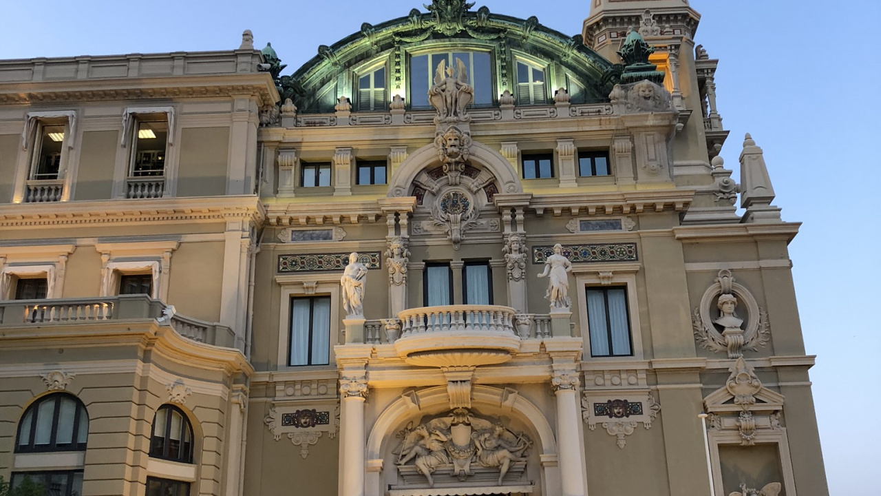 Casino de Montecarlo, Nuevo Ayuntamiento, Ventana, Fachada, Hito. Wallpaper in 1280x720 Resolution