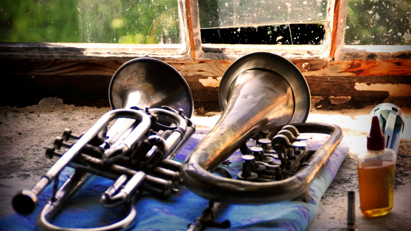 Euphonium, Trompete, Messing-instrument, Mellophon, Wind Instrument. Wallpaper in 1366x768 Resolution