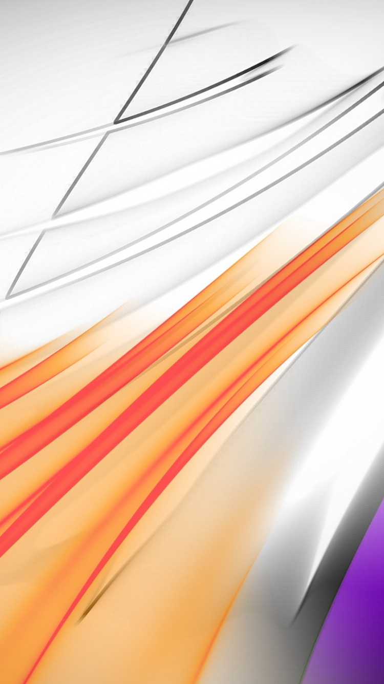 Peinture Abstraite Blanche Orange et Violette. Wallpaper in 750x1334 Resolution