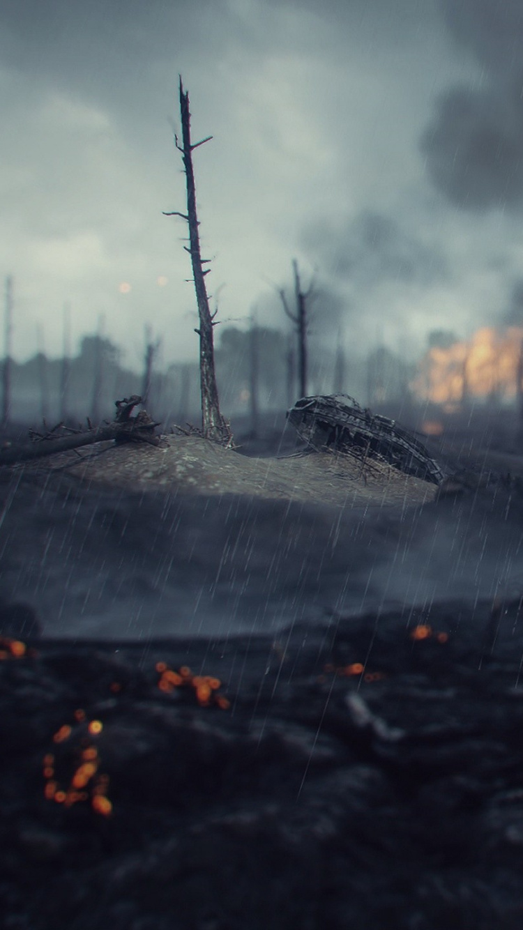 Battlefield 1, Rauch, Schlacht, Krieg, Verschmutzung. Wallpaper in 750x1334 Resolution